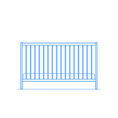 Furniture Crib Infant Bed Ikea Sniglar Crib Contour Svg Vector, Free Vectors File